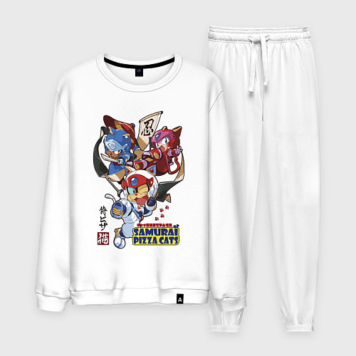 Мужской костюм Samurai pizza cats / Белый – фото 1