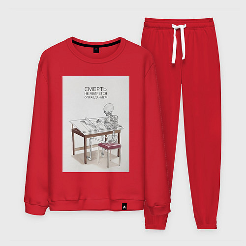 Мужской костюм Дизайнер скелет / Красный – фото 1