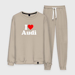 Костюм хлопковый мужской I love Audi, цвет: миндальный