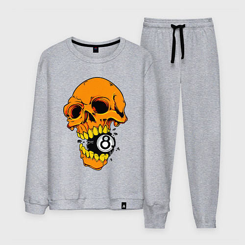 Мужской костюм Череп и бильярдный шар 8 / Меланж – фото 1