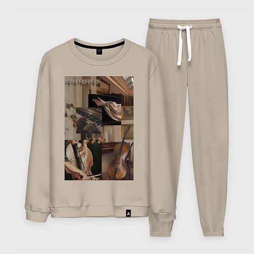 Мужской костюм Музыка эстетика / Миндальный – фото 1