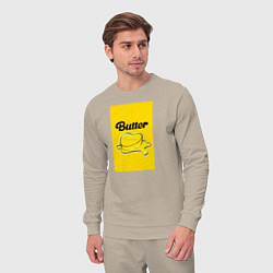 Костюм хлопковый мужской Butter масло, цвет: миндальный — фото 2