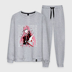 Костюм хлопковый мужской Darling in the FranXX Милый из Франкса, цвет: меланж