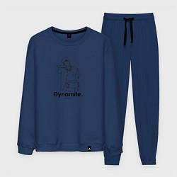 Костюм хлопковый мужской BTS Dynamite Kim Seok-Jin, цвет: тёмно-синий