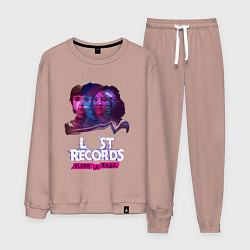 Костюм хлопковый мужской Персонажи Lost records bloom and rage, цвет: пыльно-розовый