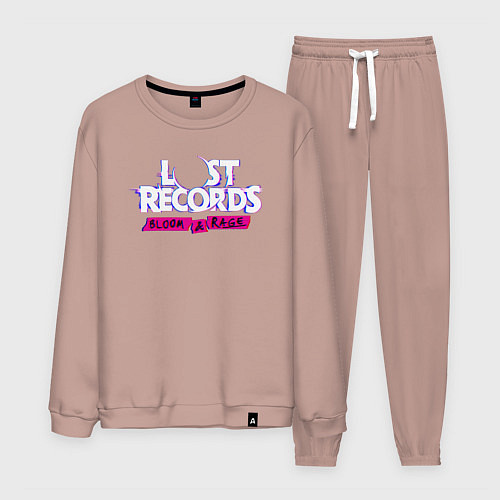 Мужской костюм Lost records bloom and rage logo / Пыльно-розовый – фото 1