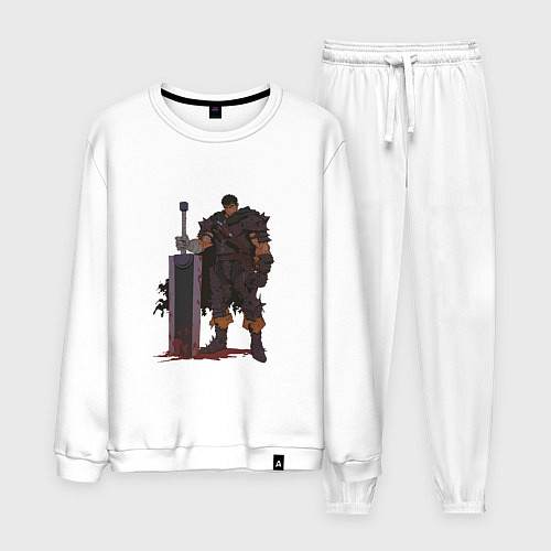 Мужской костюм Гатс с мечом Убийца Драконов / Белый – фото 1