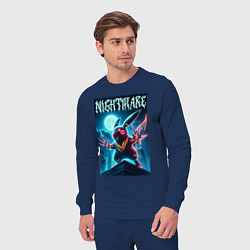 Костюм хлопковый мужской Nightmare - terrible Pikachu neon glow, цвет: тёмно-синий — фото 2