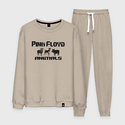 Костюм хлопковый мужской Pink Floyd animals, цвет: миндальный