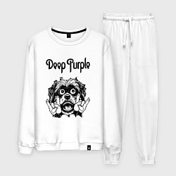 Костюм хлопковый мужской Deep Purple - rock dog, цвет: белый
