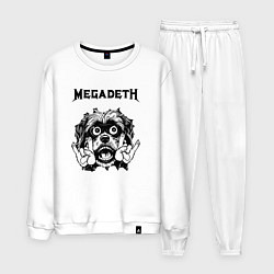 Костюм хлопковый мужской Megadeth - rock dog, цвет: белый