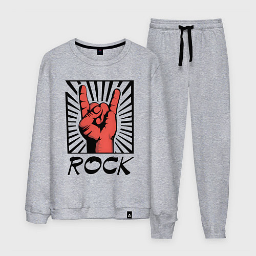 Мужской костюм Rock - жест коза / Меланж – фото 1