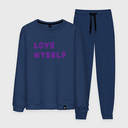 Мужской костюм Надпись love myself BTS / Тёмно-синий – фото 1