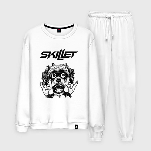 Мужской костюм Skillet - rock dog / Белый – фото 1