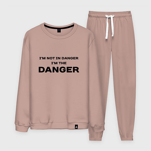 Мужской костюм Im not in danger - im the danger / Пыльно-розовый – фото 1