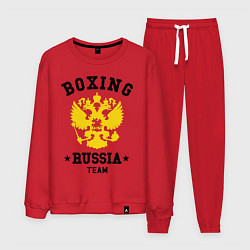 Костюм хлопковый мужской Boxing Russia Team, цвет: красный