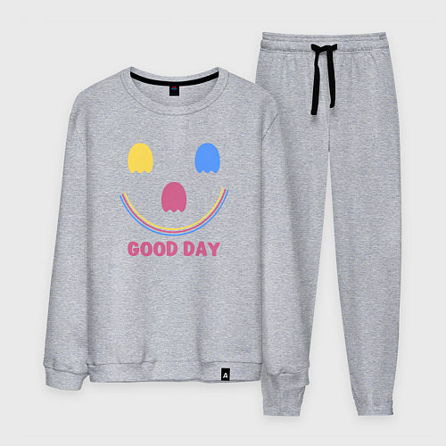 Мужской костюм Хороший день- абстрактный принт / Меланж – фото 1