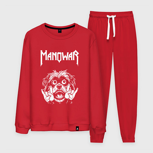 Мужской костюм Manowar rock dog / Красный – фото 1