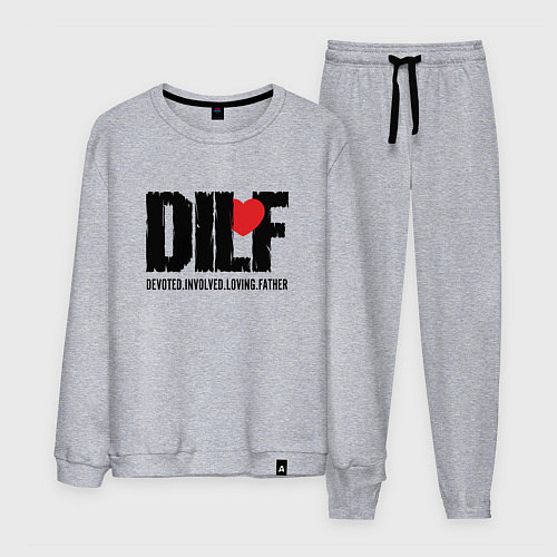 Мужской костюм DILF - devoted involved loving father / Меланж – фото 1