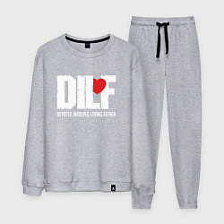 Костюм хлопковый мужской Devoted involved loving father - DILF, цвет: меланж