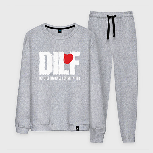 Мужской костюм Devoted involved loving father - DILF / Меланж – фото 1