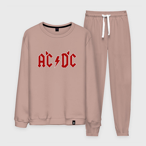 Мужской костюм AC DC devil / Пыльно-розовый – фото 1