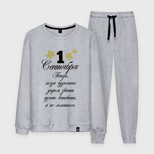 Мужской костюм 1 сентября нужно вставать / Меланж – фото 1