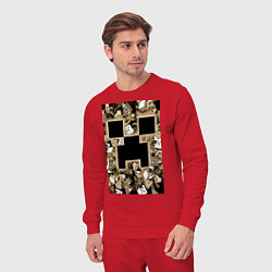 Костюм хлопковый мужской Герои Minecraft, цвет: красный — фото 2