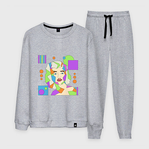 Мужской костюм Мэрилин Монро абстрактный женский портрет / Меланж – фото 1