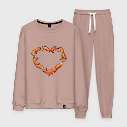 Костюм хлопковый мужской Лисердце, цвет: пыльно-розовый