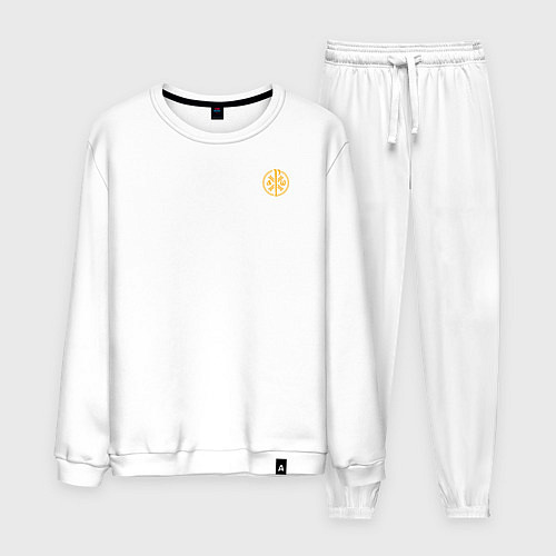 Мужской костюм Сокрушу пред ним врагов его малая хризма желтая / Белый – фото 1