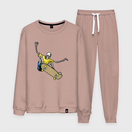 Мужской костюм Мёртвый скейтбордист / Пыльно-розовый – фото 1