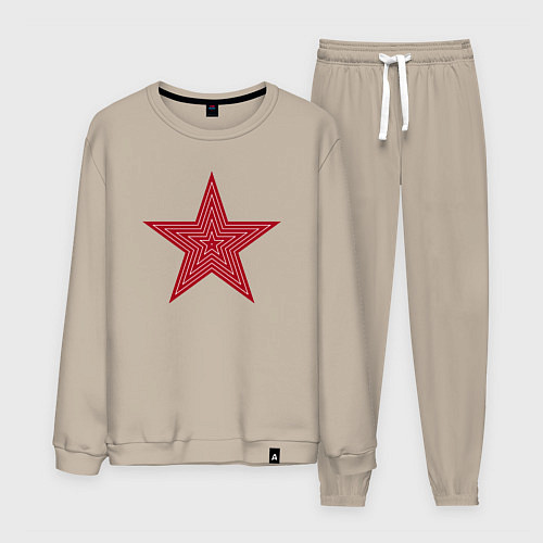 Мужской костюм USSR red star / Миндальный – фото 1