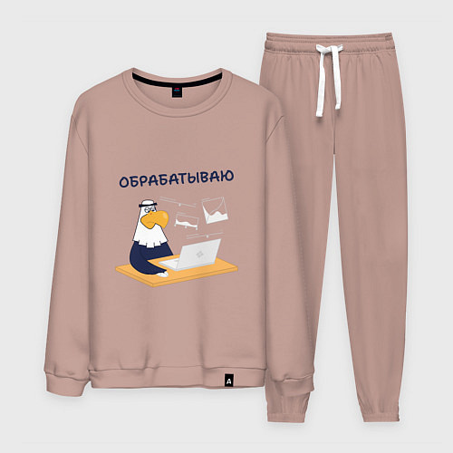 Мужской костюм Орел обработка фотографии / Пыльно-розовый – фото 1