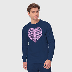 Костюм хлопковый мужской Break my bones, цвет: тёмно-синий — фото 2