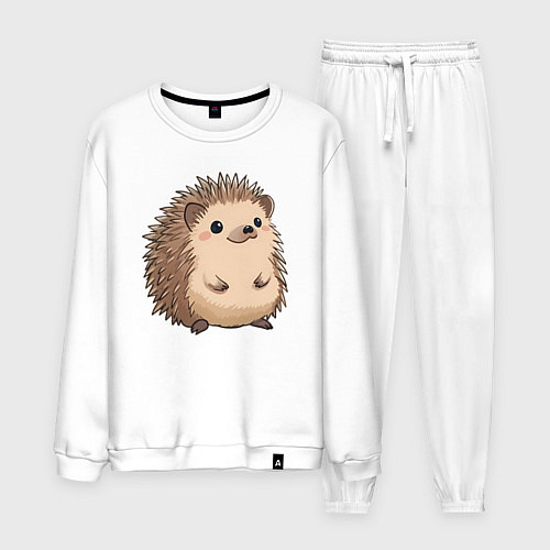 Мужской костюм Ёжик арт / Белый – фото 1