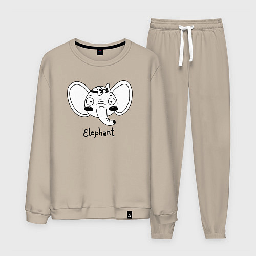 Мужской костюм Слоник милаш / Миндальный – фото 1