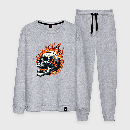 Мужской костюм Череп в огне / Меланж – фото 1