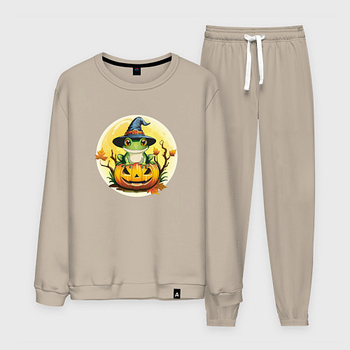 Мужской костюм Лягушка ведьма на тыкве / Миндальный – фото 1