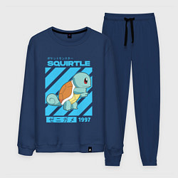 Костюм хлопковый мужской Покемоны Сквиртл Squirtle, цвет: тёмно-синий