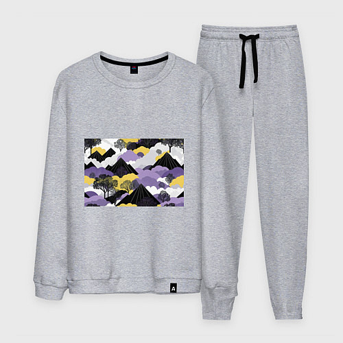 Мужской костюм Япония горы / Меланж – фото 1