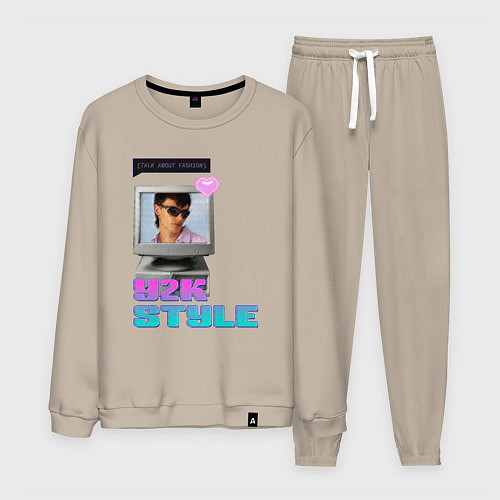 Мужской костюм Y2K Vibes / Миндальный – фото 1