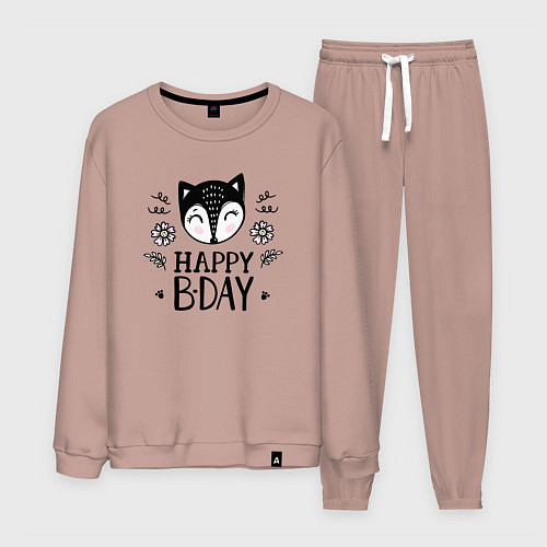 Мужской костюм Лисёнок с днём рождения / Пыльно-розовый – фото 1