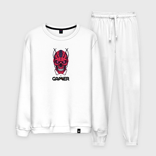 Мужской костюм Череп геймера красный / Белый – фото 1