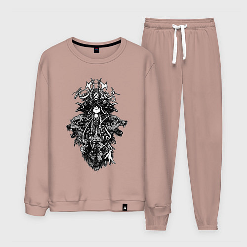 Мужской костюм Шаманка и духи природы / Пыльно-розовый – фото 1