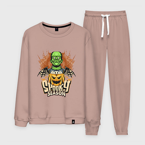 Мужской костюм Хэллоуин Франкенштейн spooky season / Пыльно-розовый – фото 1