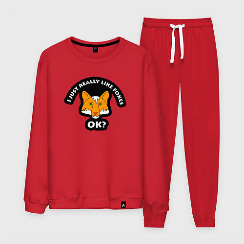 Мужской костюм Мне очень нравятся лисы / Красный – фото 1