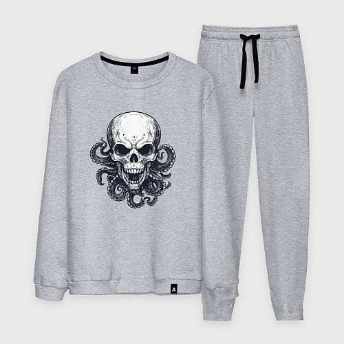 Мужской костюм Череп с щупальцами / Меланж – фото 1