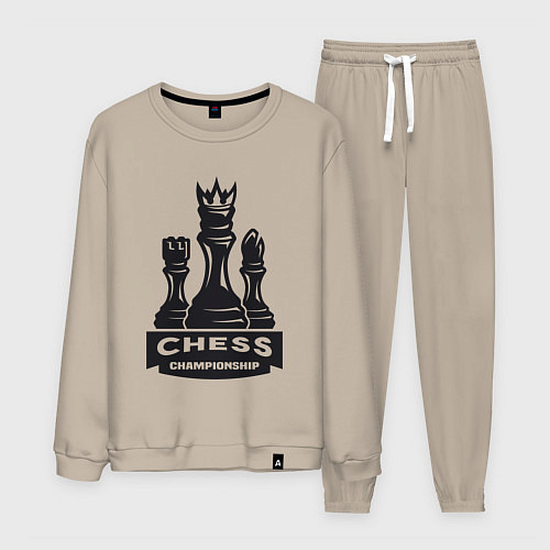 Мужской костюм Chess championship / Миндальный – фото 1