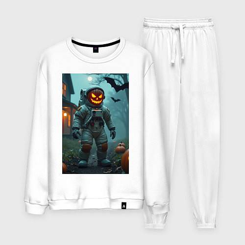 Мужской костюм Тыква Джек космонавт / Белый – фото 1